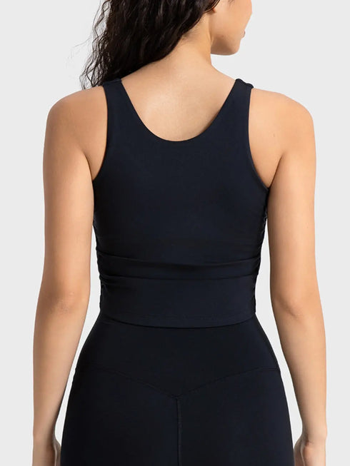 'Lola' Cropped Sport Tank - Celes Fashion